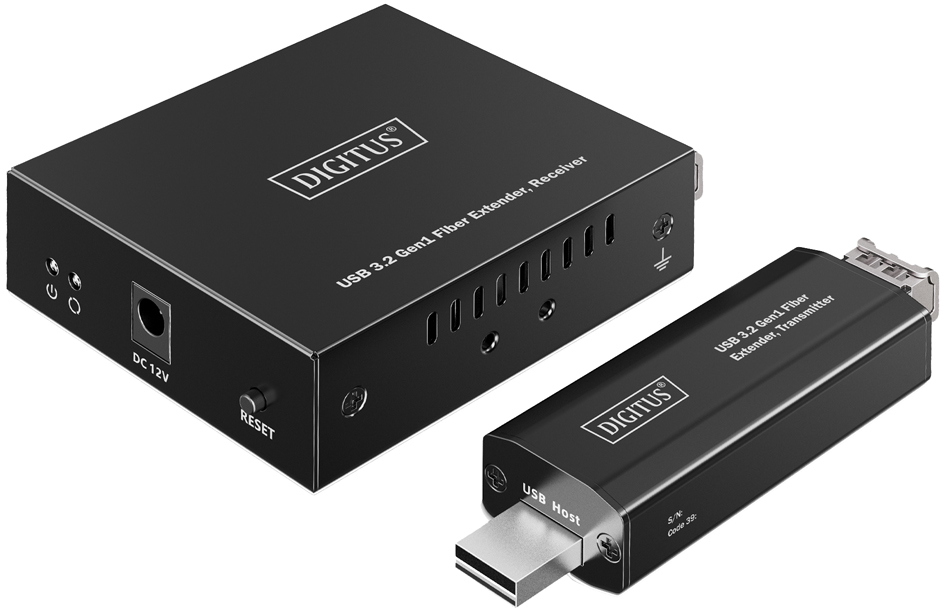 DIGITUS Extenseur USB 3.2 Gen1, 4 ports, fibre, 300 m