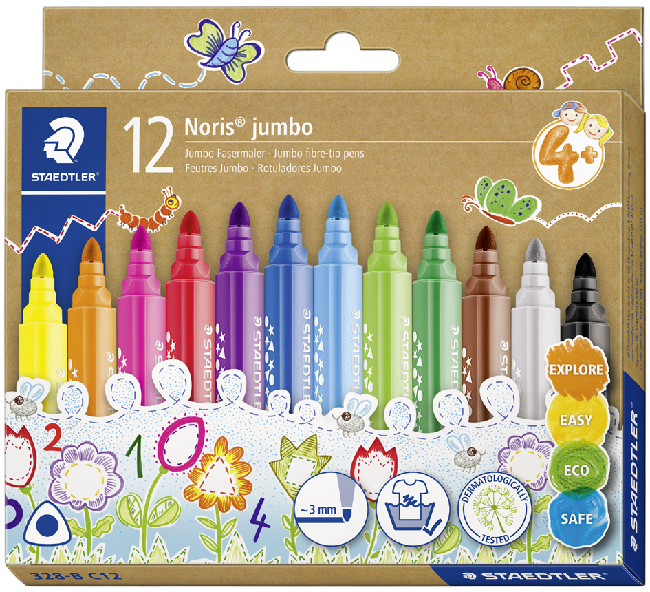 STAEDTLER Feutre Noris jumbo, étui carton de 12