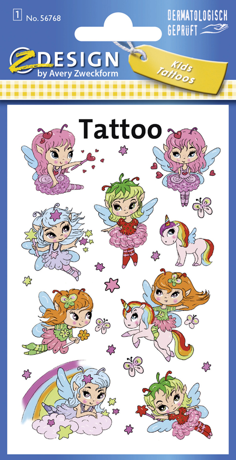 Tatouages pour enfants "fées" (56768)
