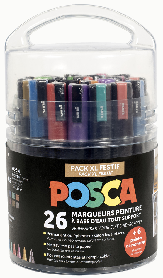 POSCA Marqueur à pigment 'Pack Educréatif Festif', set de 26