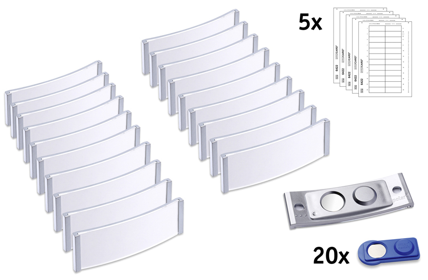 AVERY Zweckform Badge, 68 x 22 mm, set de 20, argent