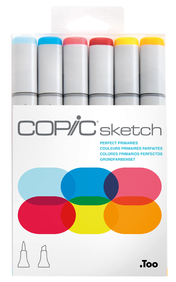 COPIC Marqueur sketch, kit de 6 'Perfect Primaries'