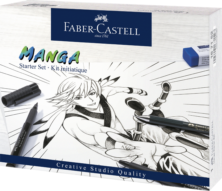FABER-CASTELL Feutre PITT artist pen, kit de démarrage Manga