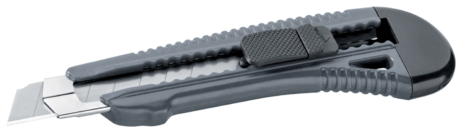 WESTEX Cutter, plastique, lame: 18 mm, gris