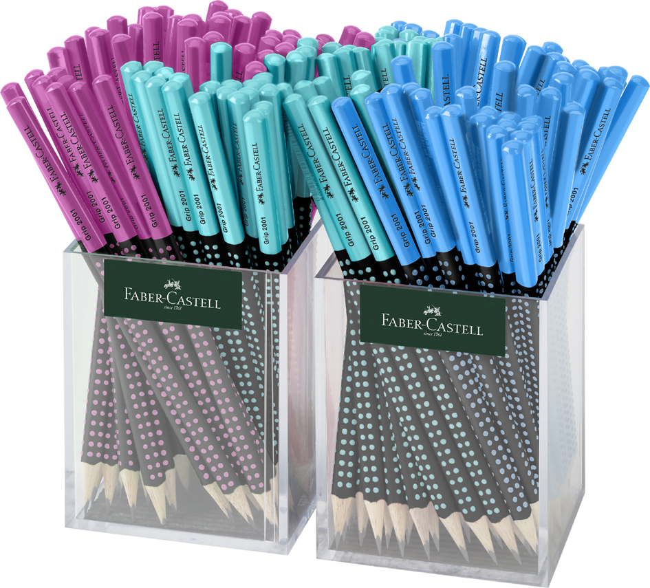 FABER-CASTELL Crayon graphite GRIP 2001 TWO TONE,en carquois