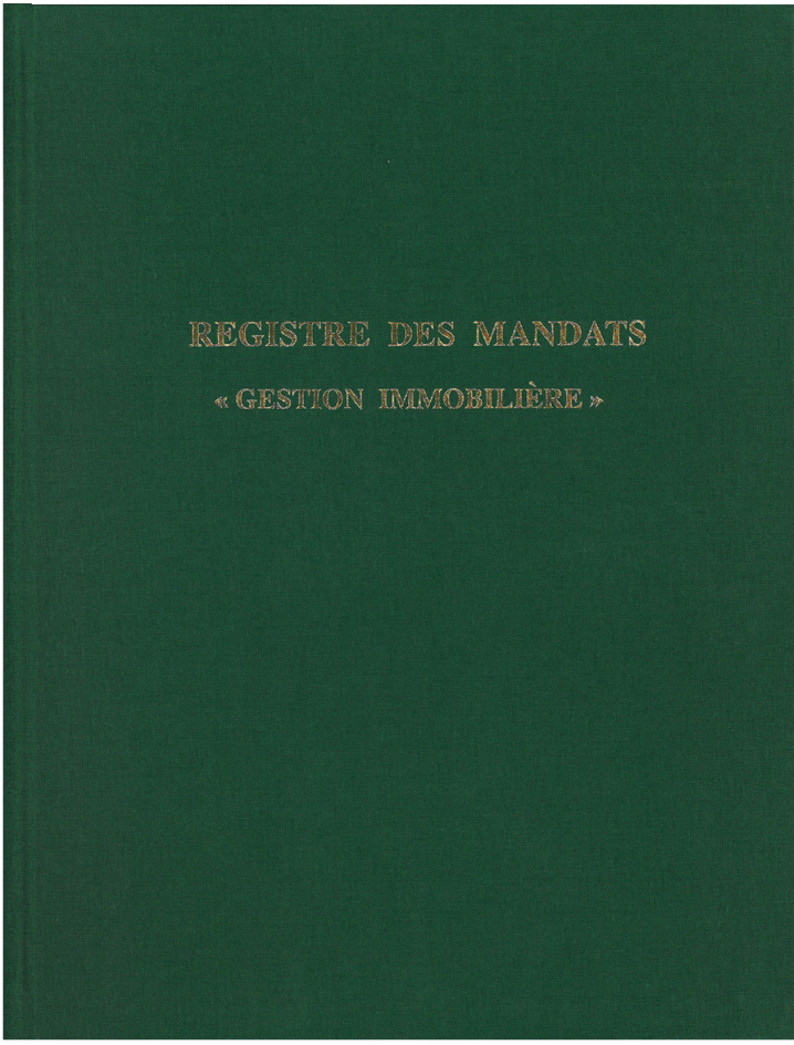 ELVE Registre des mandats 'Gestion immobilière', 200 pages