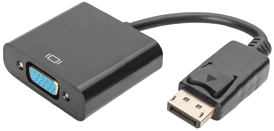 DIGITUS Câble adaptateur, DisplayPort - HD15, 0,15 m, noir