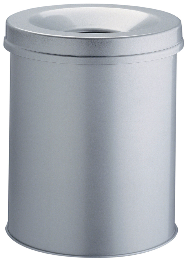 DURABLE Corbeille à papier SAFE, rond, 15 litres, gris