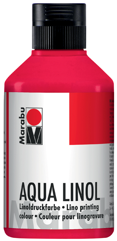 Marabu Couleur pour linogravure Aqua, 250 ml, rouge carmin