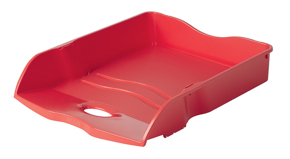 HAN Corbeille à courrier Re-LOOP, A4, plastique éco, rouge