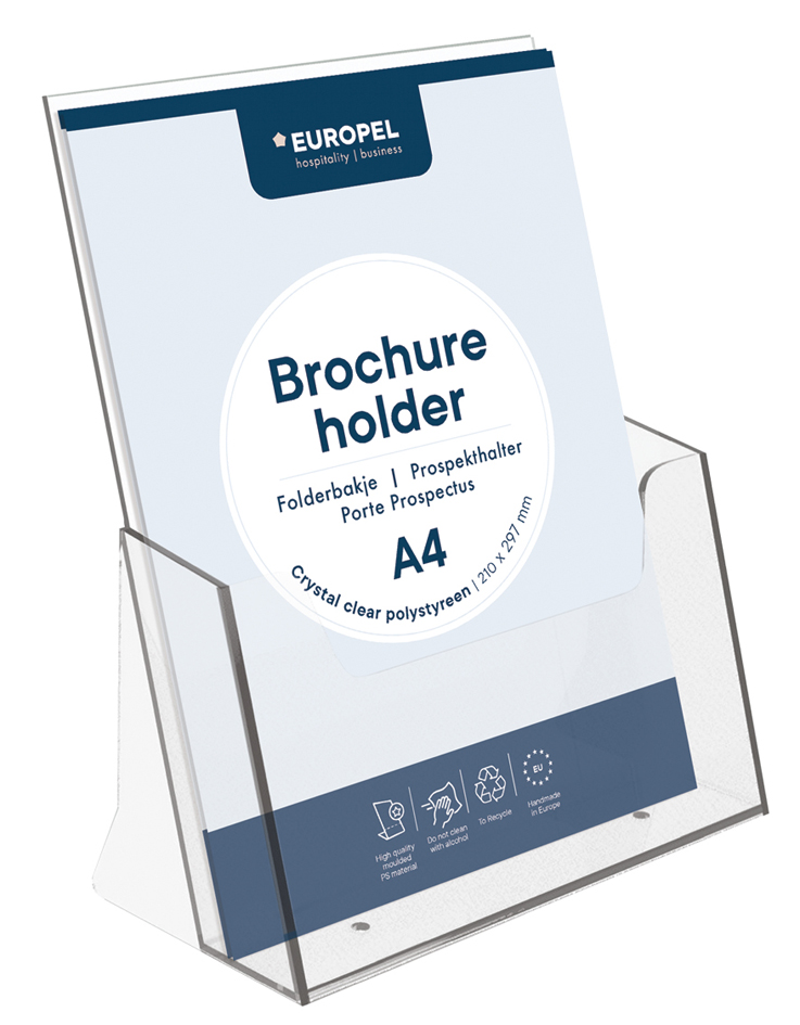 EUROPEL Porte-brochures, 1/3 A4 portrait, transparent