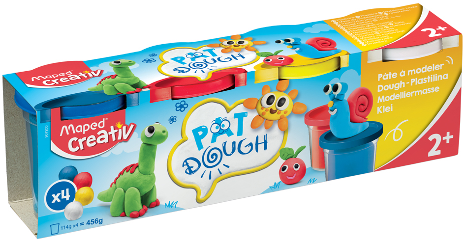 Set de pâte à modeler, couleurs standard, carton de 4