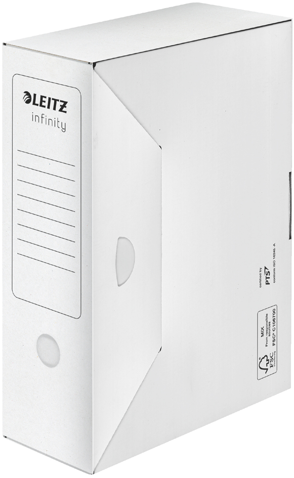 LEITZ Boîte à archives Infinity, sans acide, (L)100mm, blanc