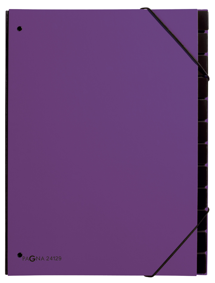 PAGNA Trieur Trend, A4, 12 compartiments, violet