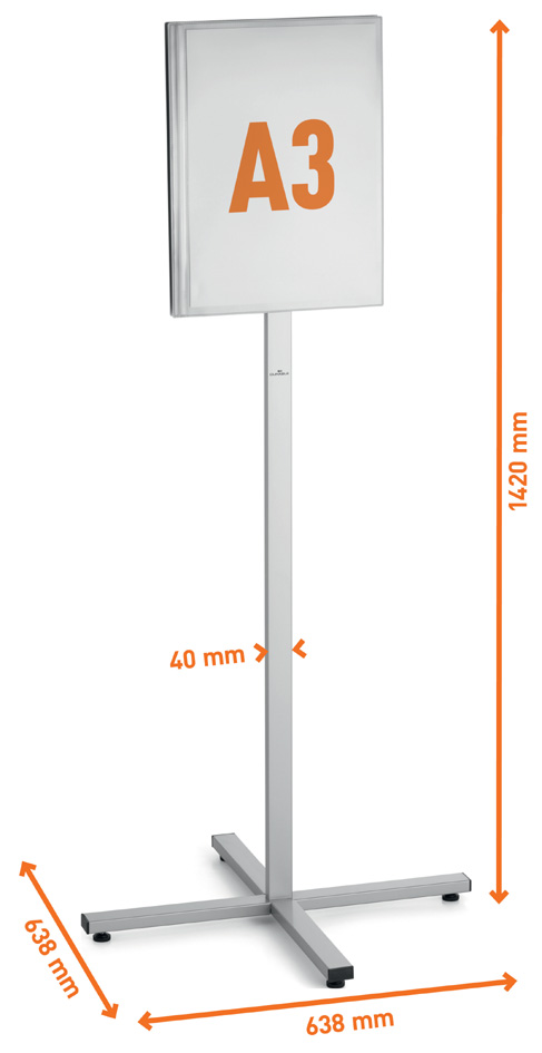 Vue détaillée : porte-infos INFO STAND OUTDOOR, A3 portrait