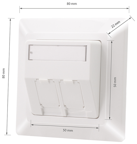 Prise avec dimensions