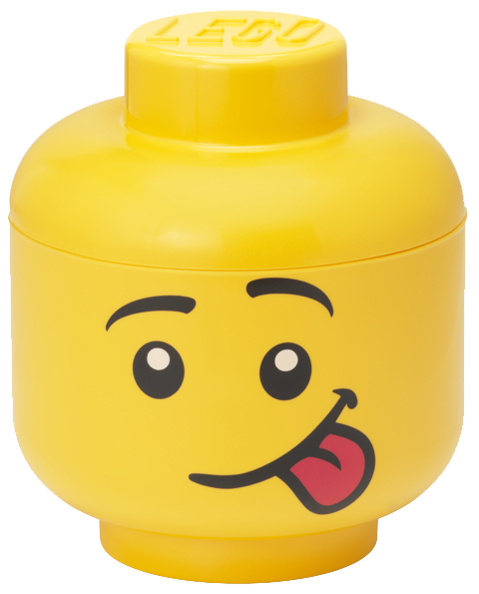 LEGO Boîte en forme de tête STORAGE HEAD SILLY, L, jaune