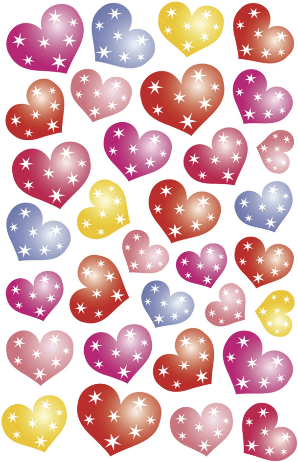 HERMA Sticker MAGIC 'Coeurs étoilés', film plastique
