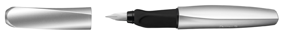 Pelikan Twist stylo plume, argent/noir
