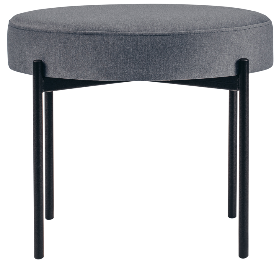 PAPERFLOW Banc GAIA, rond, habillage tissu, gris souris