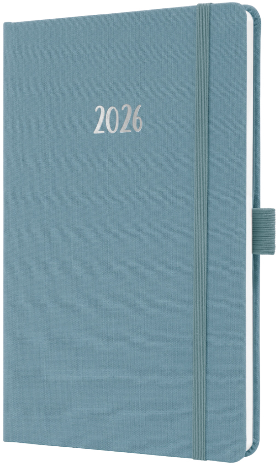 sigel Agenda de poche Jolie Feel 2026, textile, A5, bleu