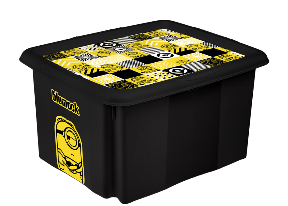 Boîte de rangement "karolina minions mosaic", 24 litres, noir