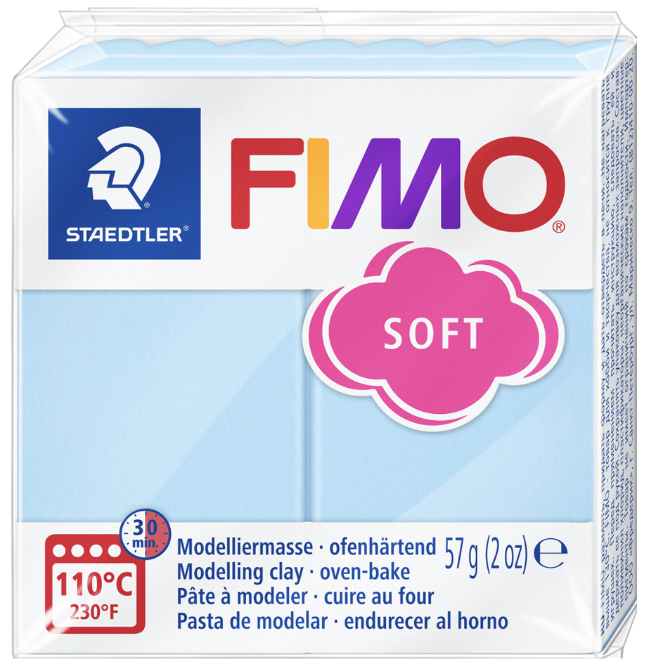 FIMO SOFT Pâte à modeler, à cuire, 57 g, aqua pastel