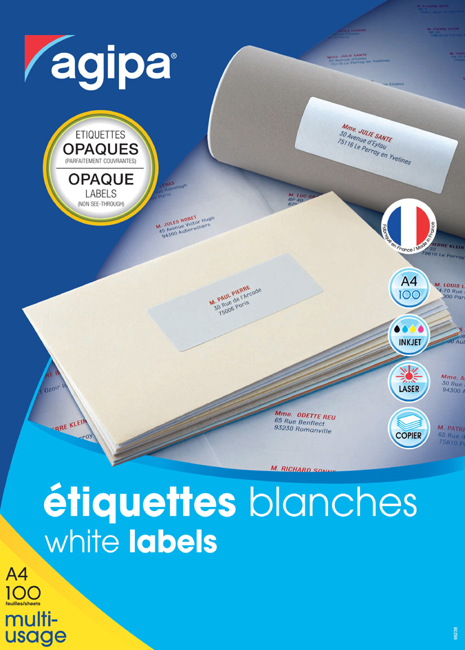 Etiquettes exp./dest., blanche
