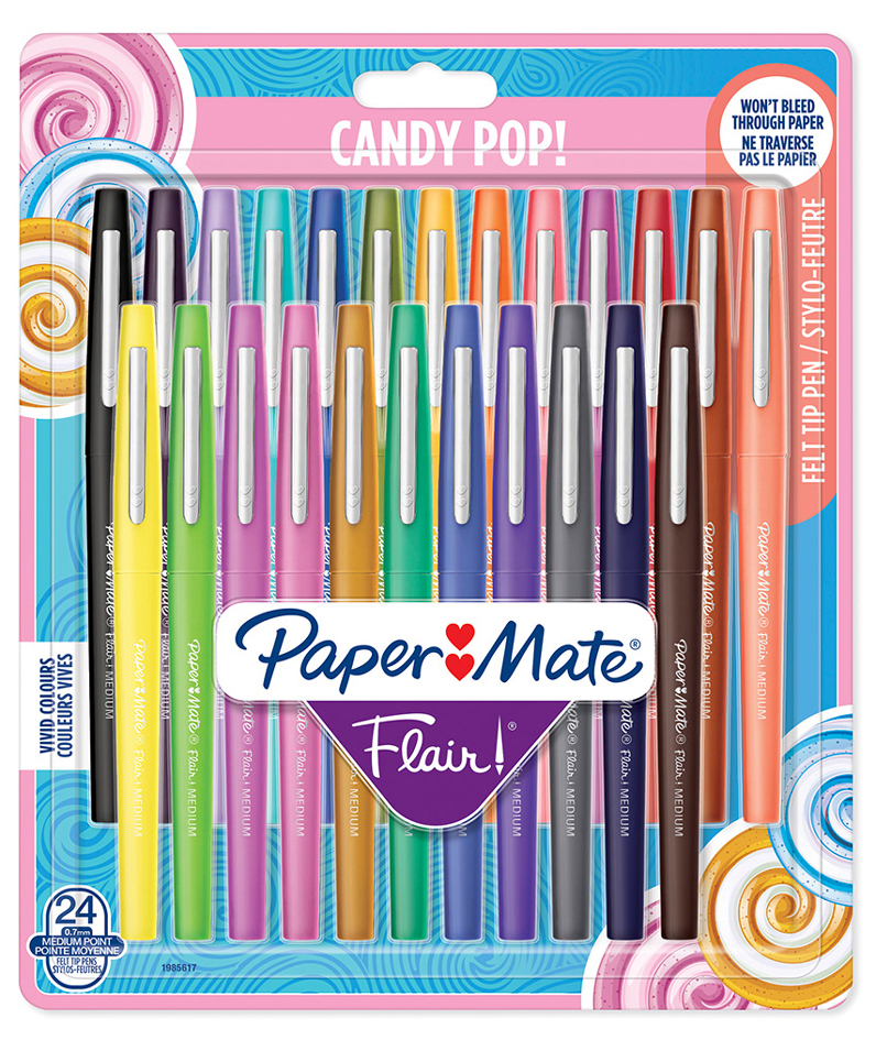 Paper:Mate Stylo feutre Flair 'Candy Pop', étui de 24