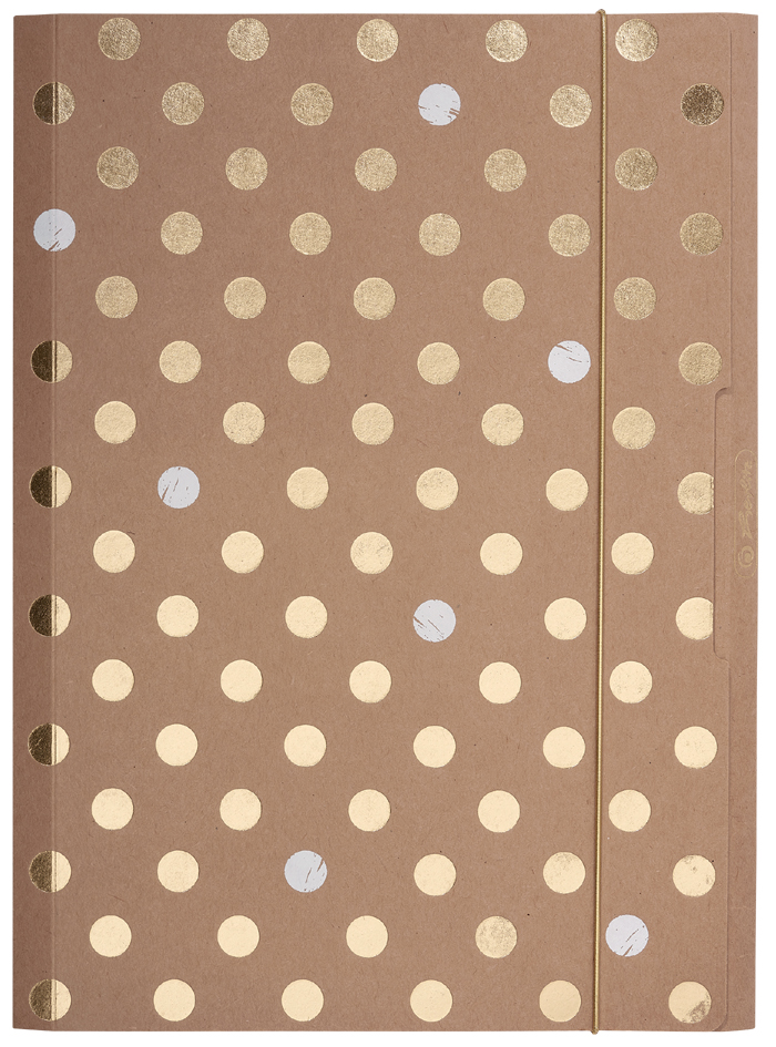 herlitz Chemise à élastiques Pure Glam, A4, carton kraft