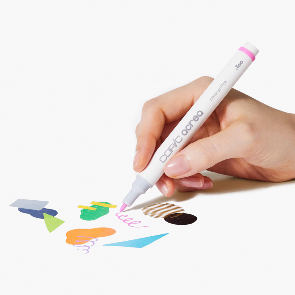 COPIC Marqueur acrea 'Vivid', set de 6 set de 6 'Vivid' 0,8 mm assorti blanc