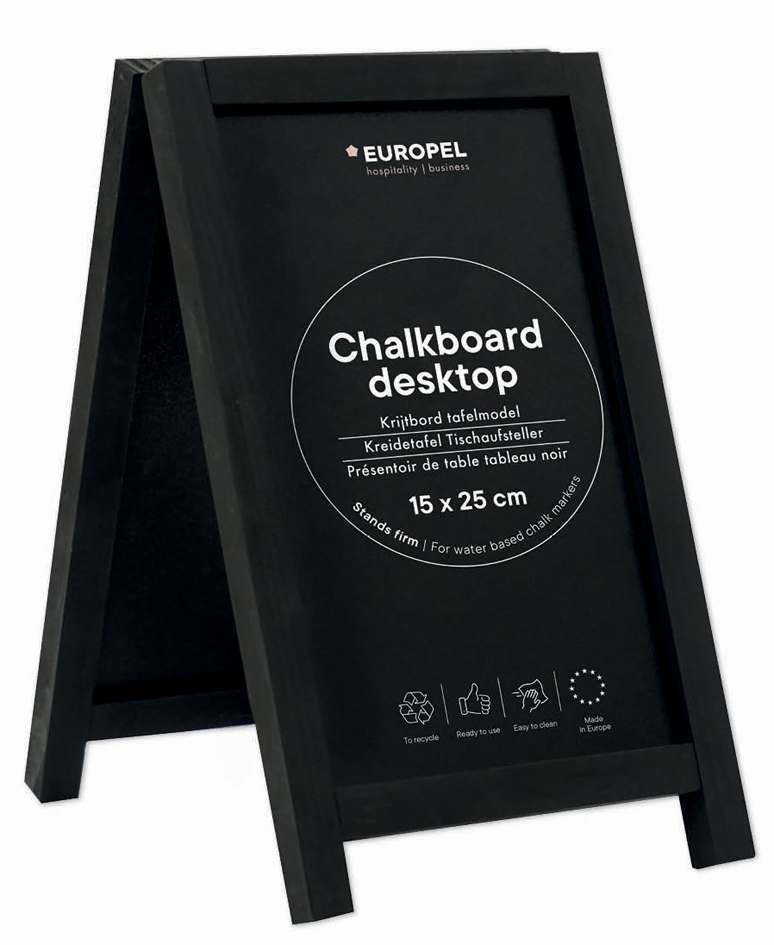 EUROPEL Ardoise de table, mini, noir