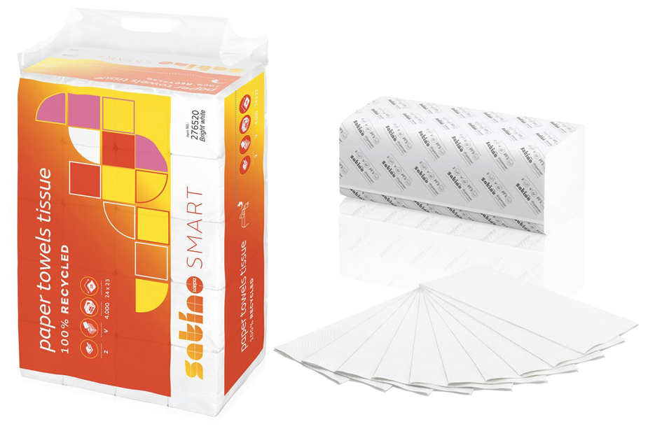 satino by wepa Essuie-mains Smart, 240 x 230 mm, blanc