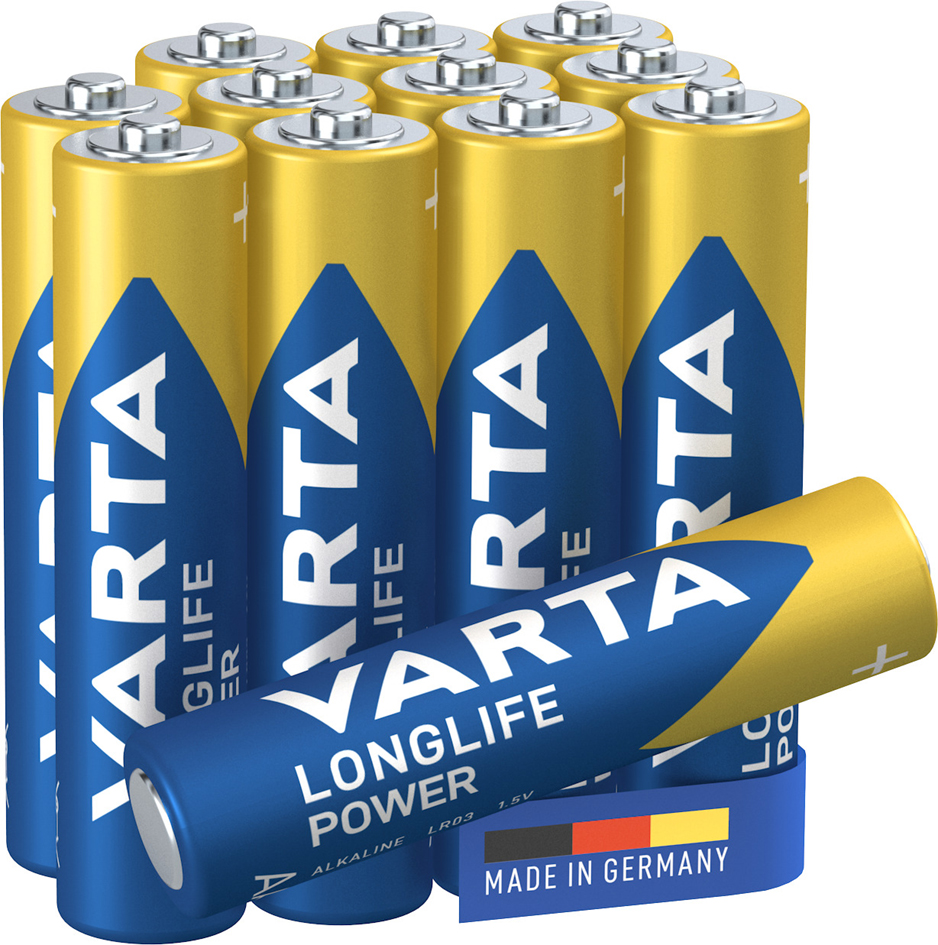VARTA Pile alcaline 'LONGLIFE POWER', Micro AAA, 8 + 4
