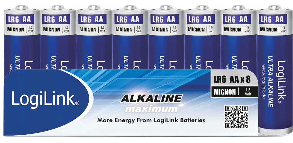 LogiLink Pile alcaline 'Ultra Power', Mignon (AA/LR6)