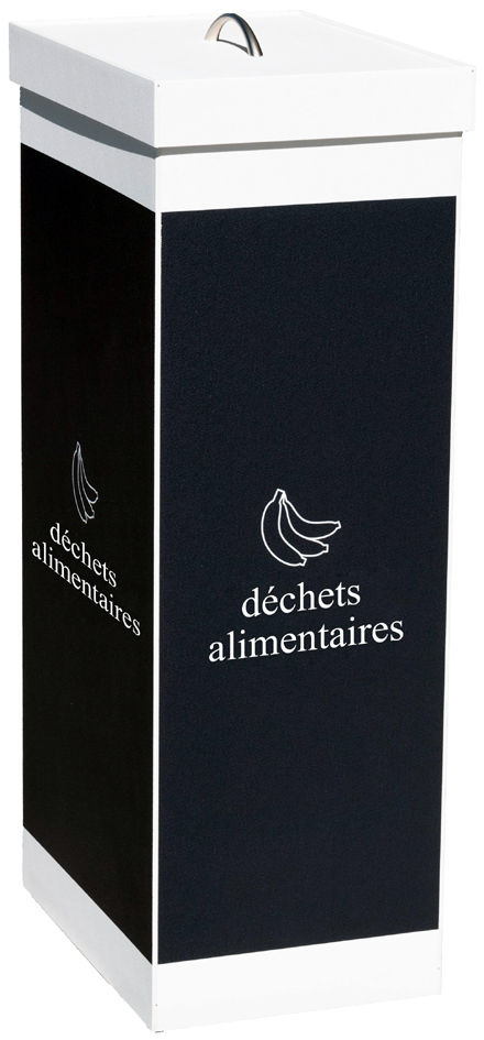 Collecteur pour tri sélectif déchets alimentaires, blanc