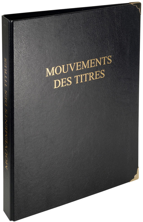 EXACOMPTA Reliure 'Mouvements des titres',classeur 4 anneaux