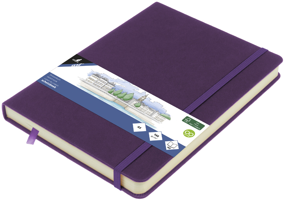 kangaro Cahier de croquis, 160 pages, A4, purple heart