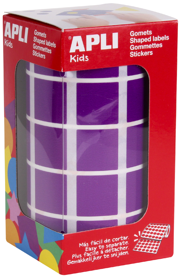 APLI Kids Gommette de couleur 'carré', en rouleau, lila