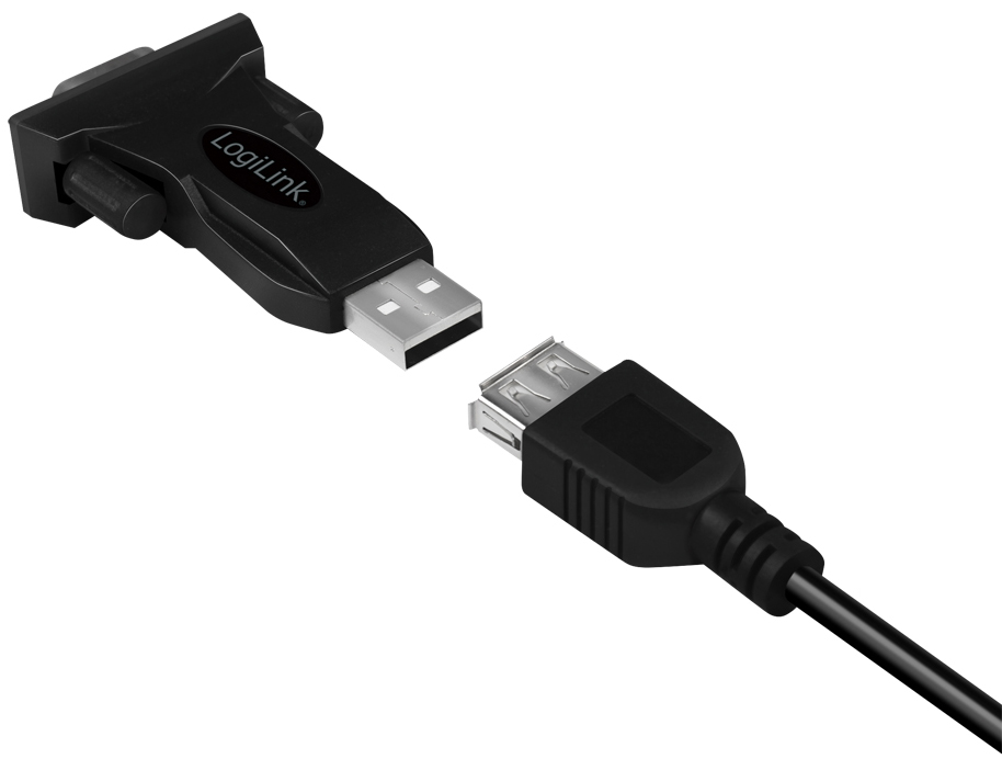 LogiLink Adaptateur USB 2.0 - RS232 avec câble de rallonge
