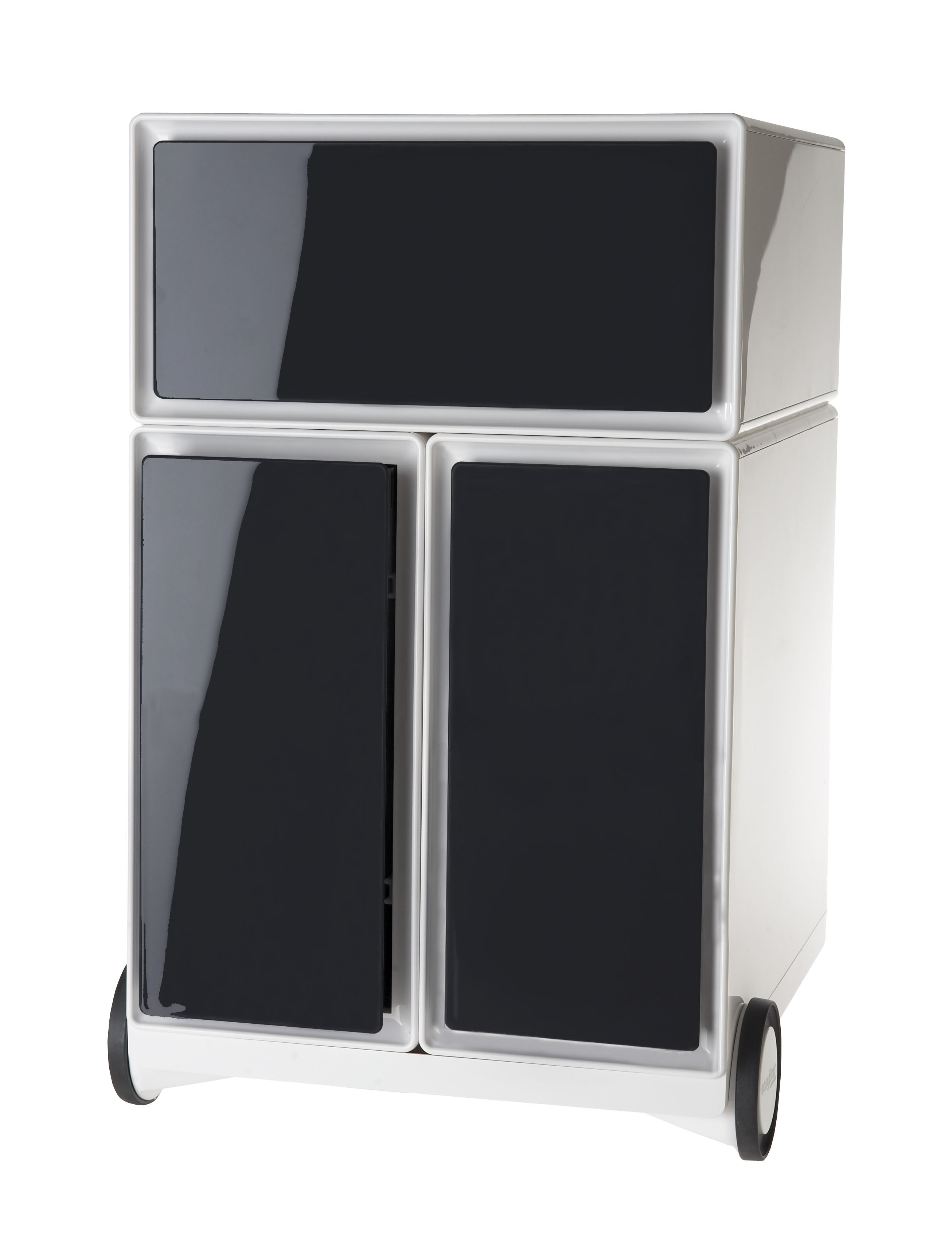 PAPERFLOW Caisson mobile 'easyBox', 1 tiroir, blanc / noir