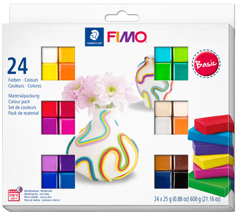 Pâte à modeler SOFT "Basic", kit de 24