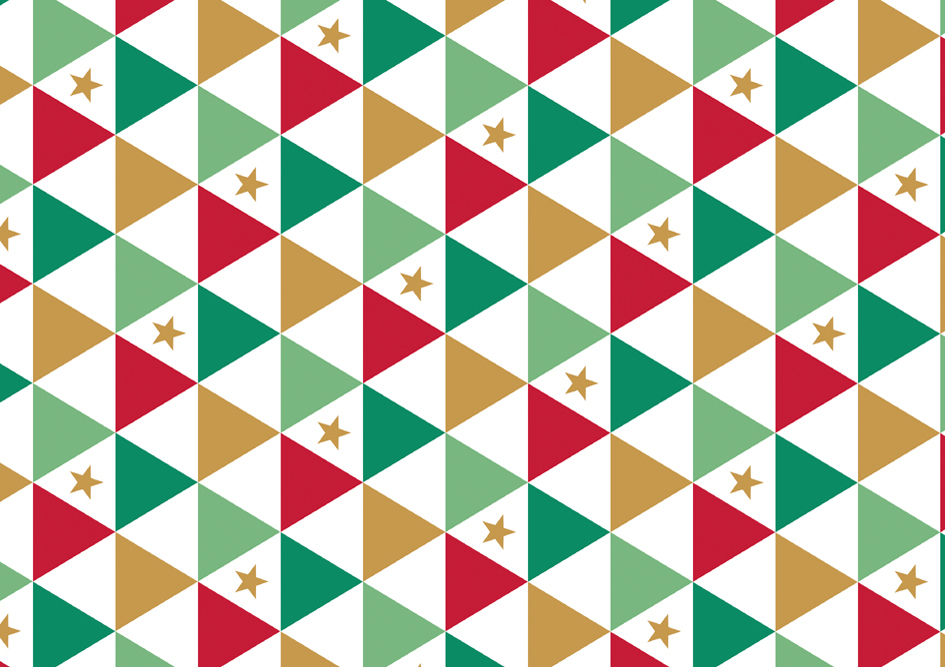 SUSY CARD Papier cadeau de Noël 'triangles'