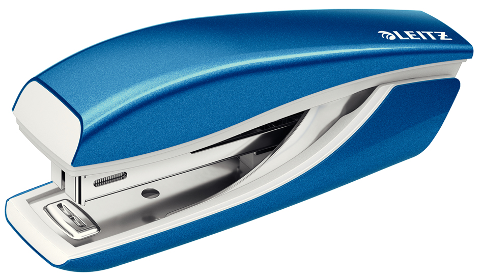 LEITZ Agrafeuse Mini Nexxt WOW 5528, en boîte, bleu métal