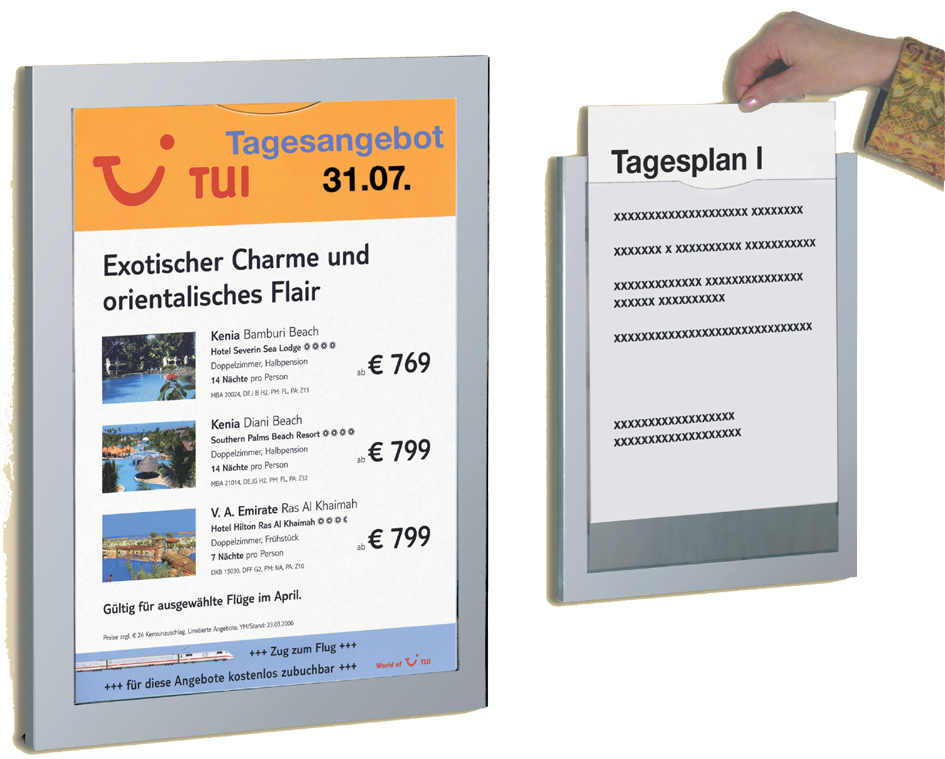 kerkmann Cadre pour affiche Daily, format A3, gris argent