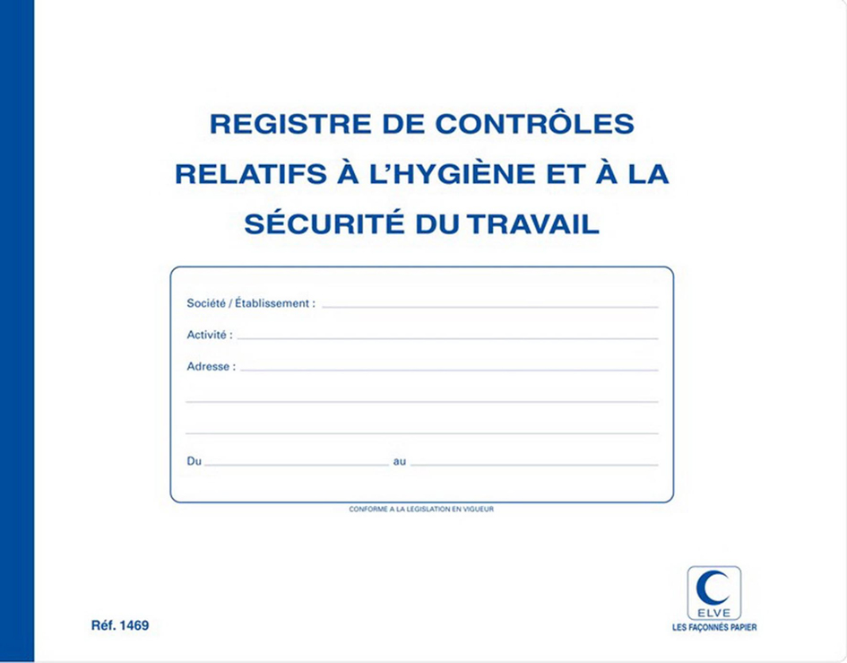 ELVE Registre 'Contrôles relatifs à l'hygiène & la sécurité'