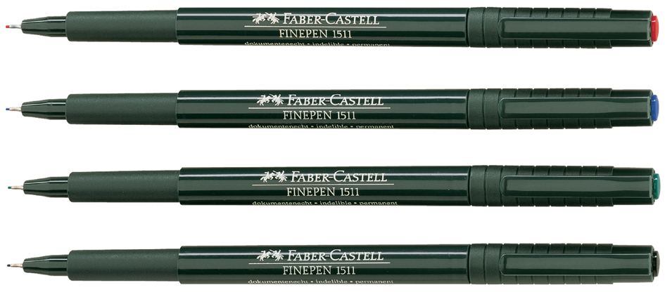 FABER-CASTELL Stylo feutre extra-fin FINEPEN 1511, bleu