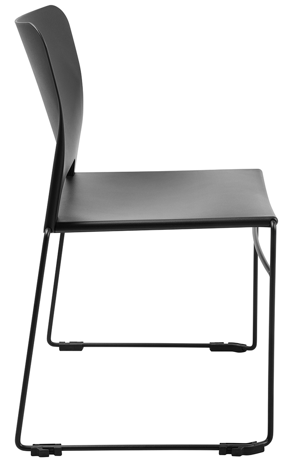 Chaise visiteur "Visit Lite" en plastique - vue latérale