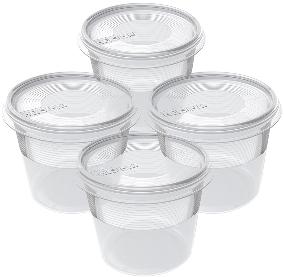 plast team Set de 4 boîtes de congélation Helsinki, 0,3 L
