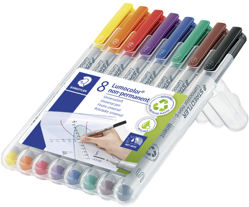 Marqueur non permanent Lumocolor 311 S, étui de 8
